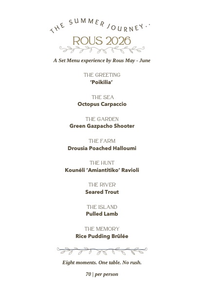 Rous Tasting Menu